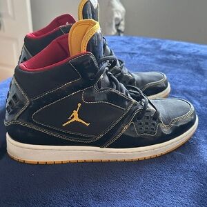 Nike Jordan 1 Flight Mid Samples Basketball Shoes Size 11 Black/Gold/Red/White